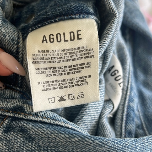 Agolde Blue Denim Jumpsuit - Picture 9 of 10